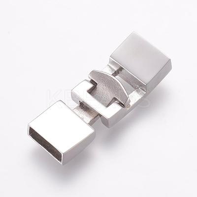 Tarnish Resistant 304 Stainless Steel Snap Lock Clasps STAS-L189-32P-1