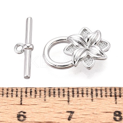 10Pcs Brass Toggle Clasps KK-T073-41P-1