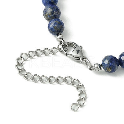 Natural Lapis Lazuli Beaded Bracelets BJEW-JB09886-01-1