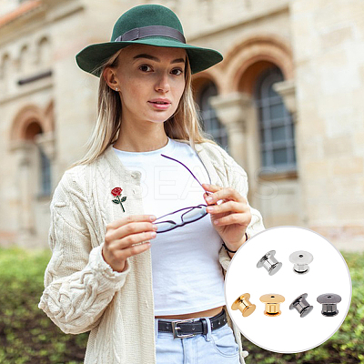 60PCS 3 Colors Alloy Brooch Base Settings PALLOY-FG0004-41-1
