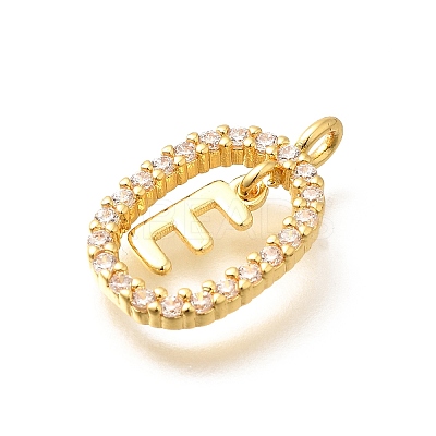 Brass Micro Pave Cubic Zirconia Pendants ZIRC-P123-01G-E01-1