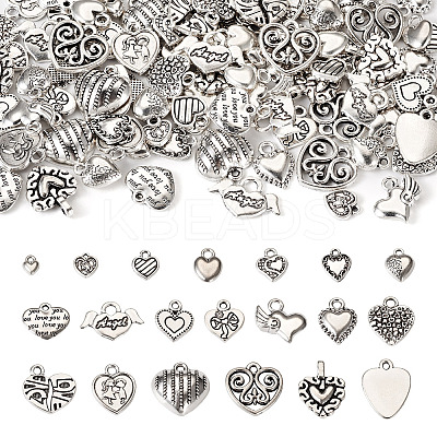 100Pcs 20 Styles Tibetan Style Alloy Pendants FIND-TA0003-59-1