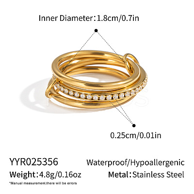 304 Stainless Steel Finger Rings for Women GN6339-1
