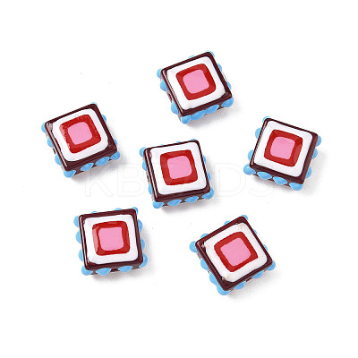 Baking Paint Glass Enamel Beads LAMP-S079-14F-1
