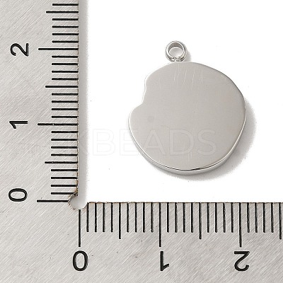 304 Stainless Steel Pendants STAS-B074-08P-08-1