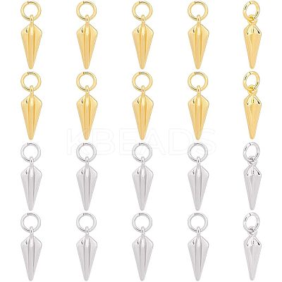 20Pcs 2 Colors Brass Charms KK-HY0001-25-1