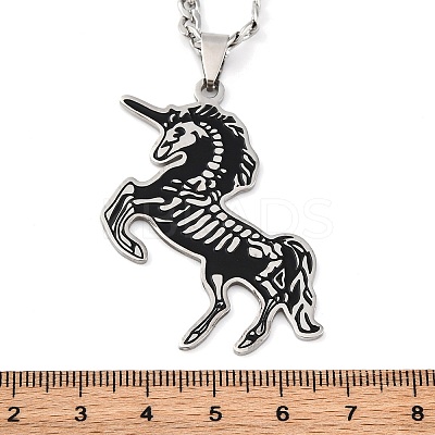 201 Stainless Steel Pendant Necklaces LS-NJEW-C066-13P-1