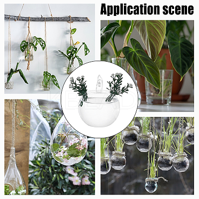 Glass Hanging Hydroponic Vases AJEW-WH0752-090B-1
