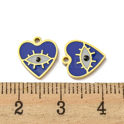 304 Stainless Steel Enamel Charms STAS-L022-004G-1