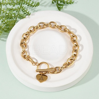 Golden 304 Stainless Steel Charm Bracelets LS-NJEW-K284-01G-A-1