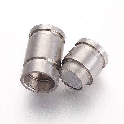 Tarnish Resistant 304 Stainless Steel Magnetic Clasps with Glue-in Ends STAS-F194-15P-1
