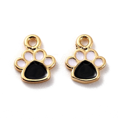 Brass Enamel Pendants KK-P207-010G-RS-1