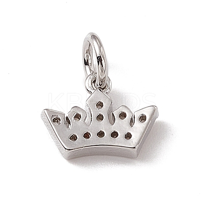 Brass Micro Pave Cubic Zirconia Charms ZIRC-F132-96P-1