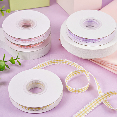 10 Yards Flat Polycotton(Polyester Cotton) Ribbon OCOR-TAC0030-01D-1