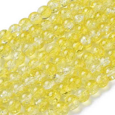 Baking Paint Crackle Glass Bead Strands CCG-S001-8mm-04-1