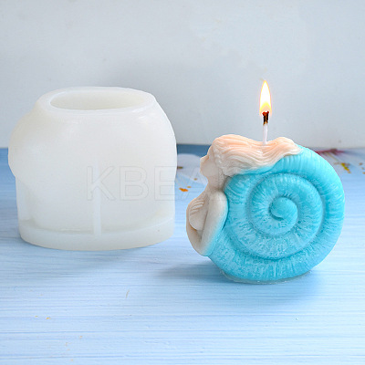 Conch Goddess Girl Candle Food Grade Silicone Statue Molds SIMO-PW0006-009-1
