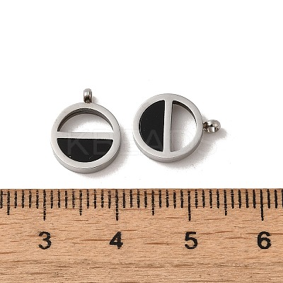 304 Stainless Steel Enamel Charms STAS-L022-334P-1