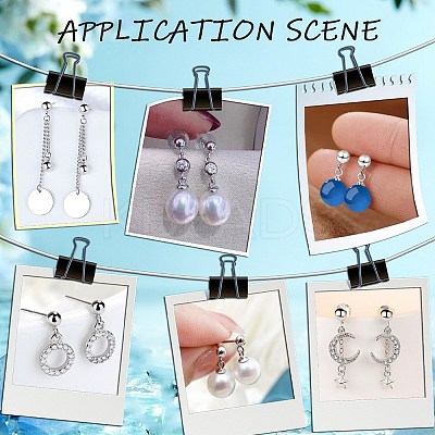 150Pcs 202 Stainless Steel Ball Stud Earring Findings STAS-SP0001-52B-P-1