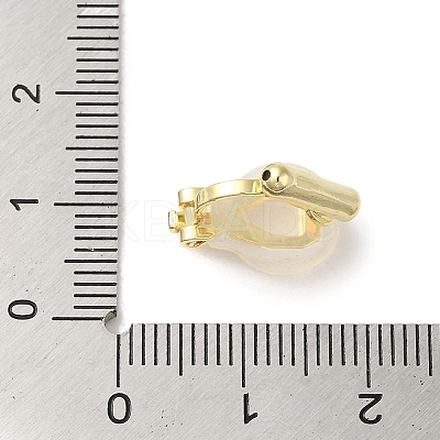Brass Clip-on Earring Findings LS-KK-K371-13G-1