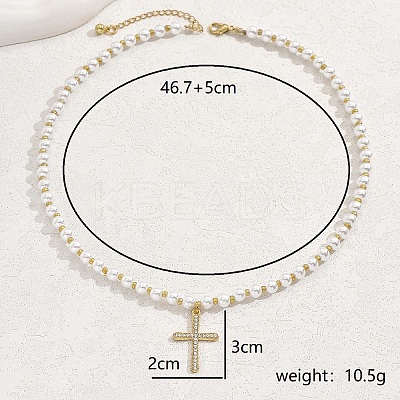 Fashionable Zinc Alloy Cross Pendant Necklaces YS5782-1-1
