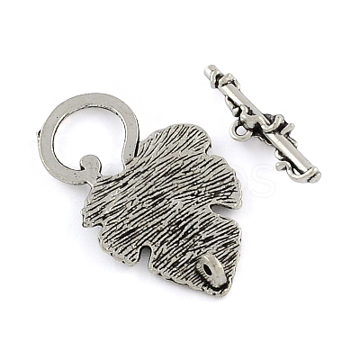 Tibetan Style Zinc Alloy Toggle Clasps TIBEP-R334-120AS-RS-1
