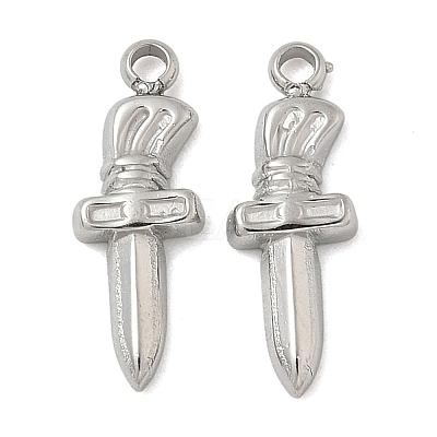 304 Stainless Steel Pendants STAS-D127-21B-P-1