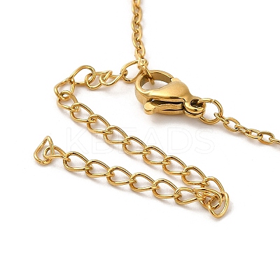 304 Stainless Steel Polygon Pendant Necklaces for Women NJEW-H016-04G-1