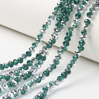 Electroplate Transparent Glass Beads Strands LS-EGLA-A034-T8mm-M15-1
