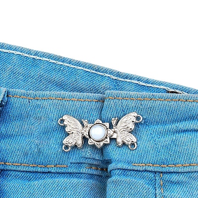 Alloy White Resin Jean Buttons Pins BUTT-PW0001-05F-1