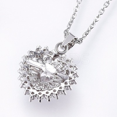 304 Stainless Steel Pendant Necklaces LS-NJEW-H486-03P-1