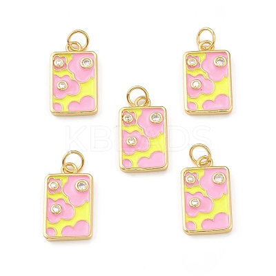 Eco-Friendly Brass Micro Pave Clear Cubic Zirconia Pendants KK-I698-08A-1