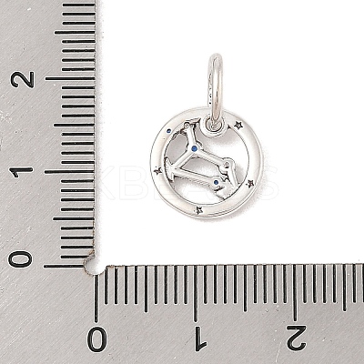 Luminous 925 Sterling Silver Rhinestone Constellation Charms STER-H114-01AS-08-1