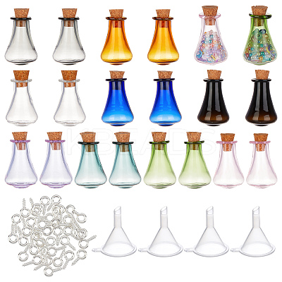 DIY Wish Bottle Pendant Making Finding Kits DIY-FH0004-31-1