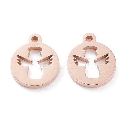 Ion Plating(IP) 304 Stainless Steel Charms STAS-Y002-15RG-1