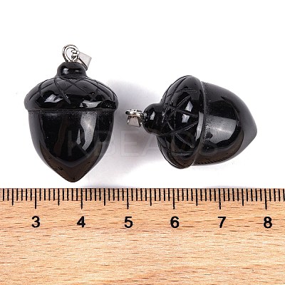 Natural Obsidian Pendants G-Q172-08P-02-1