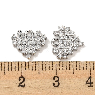 Brass Micro Pave Cubic Zirconia Charms KK-R152-20P-1