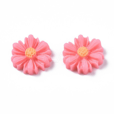 Flatback Hair & Costume Accessories Ornaments Scrapbook Embellishments Resin Flower Daisy Cabochons CRES-Q102-07-1