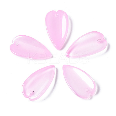 Transparent Spray Painted Glass Pendants GGLA-S054-013E-01-1
