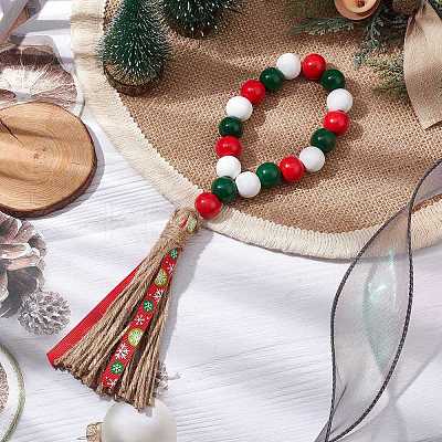 Wooden Beads Napkin Rings HJEW-JM02149-1