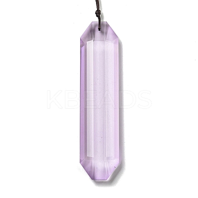Glass Rectangle Hanging Suncatchers HJEW-P018-C05-1