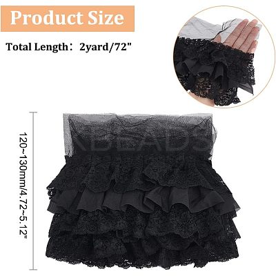 Pleated Chiffon Lace Trim SRIB-NB0001-10C-1