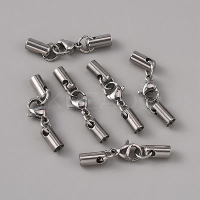 304 Stainless Steel Lobster Claw Clasps STAS-WH0044-06E-P-1