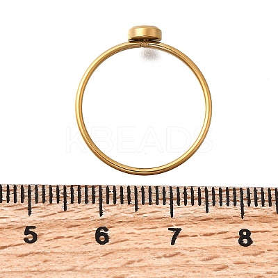 304 Stainless Steel Finger Ring Rhinestone Settings STAS-H237-01B-G-1