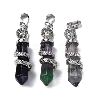 Natural Fluorite Pendants G-A241-01P-06-1