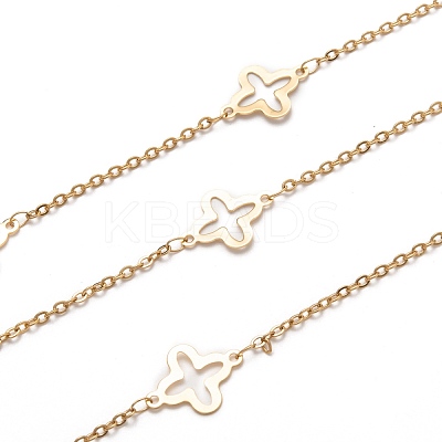 Ion Plating(IP) 304 Stainless Steel Clover Link Cable Chains STAS-P254-10G-1