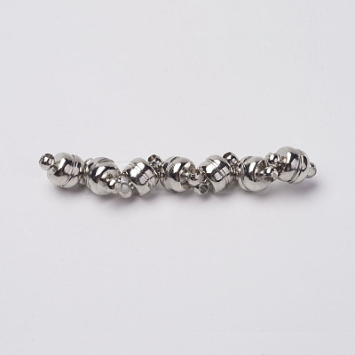 Brass Magnetic Clasps with Loops KK-H361-N-NR-1