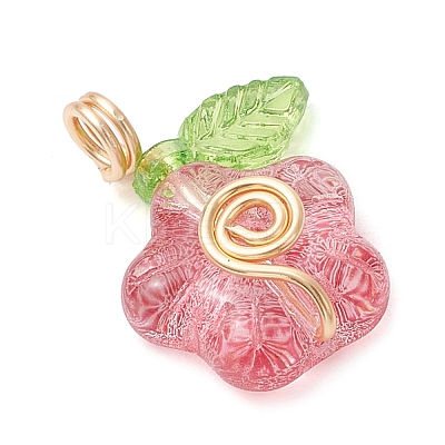 Transparent Glass Pendants PALLOY-JF03961-1