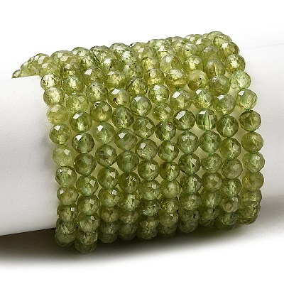 Natural Peridot Beads Strands G-P603-C-4mm-01-1