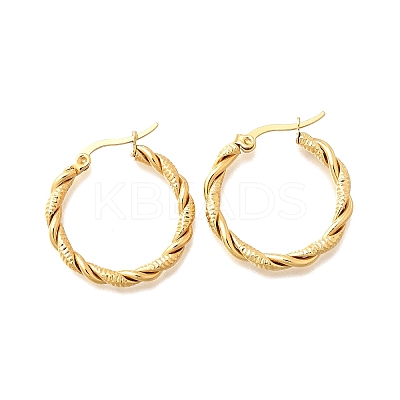 201 Stainless Steel Hoop Earrings LS-EJEW-Q026-09G-1