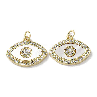 Brass Micro Pave Cubic Zirconia Pendants KK-G485-33D-G-1